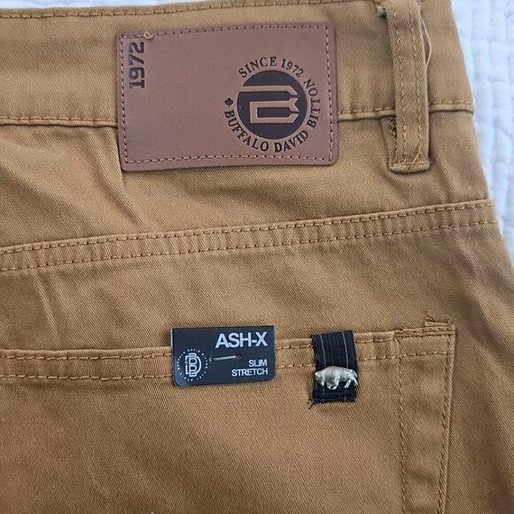 NEW Buffalo By David Bitton Ash-X Jeans Men's Size W32 L30 Brown Stretch Fit NWT - Picture 11 of 15